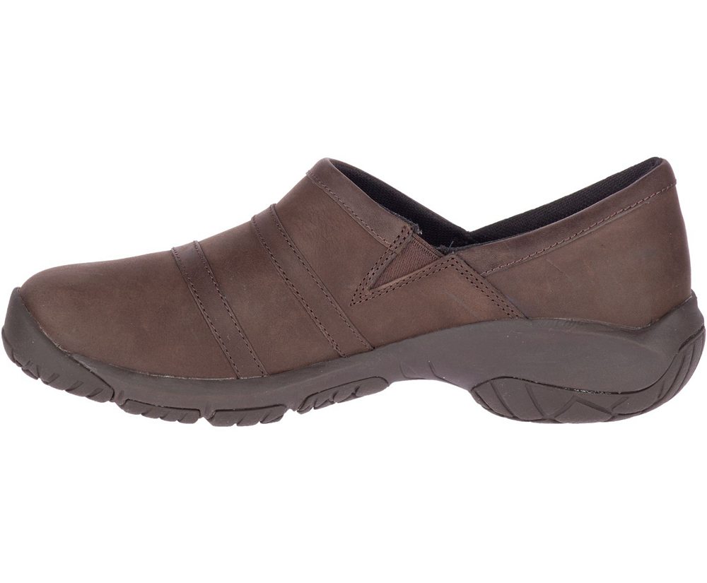 Merrell Slip Ons Damskie Brązowe - Encore Moc 4 Skórzane - 604783-WLJ